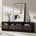 AMERLIFE 70 Modern TV Stand with Fluted Design & Storage Cabinets, for TVs up to 80, Wood Entertainment Center Media Console for Living Room