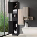 Over Toilet Storage Cabinet, Tall Bathroom Cabinet with Drawer & Open Shelf, 66.9 Inch Narrow Storage Cabinet for Bathroom, Adjustable Shelves
