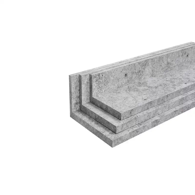 15.7 Grey Floating Shelf C invisible-bracket wood wall mount, perfect bathroom/bedroom/kitchen dcor or book/plant display, easy install.