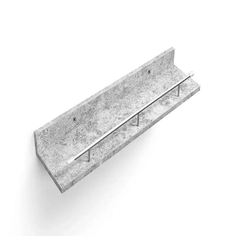 15.7 Grey Floating Shelf C invisible-bracket wood wall mount, perfect bathroom/bedroom/kitchen dcor or book/plant display, easy install.