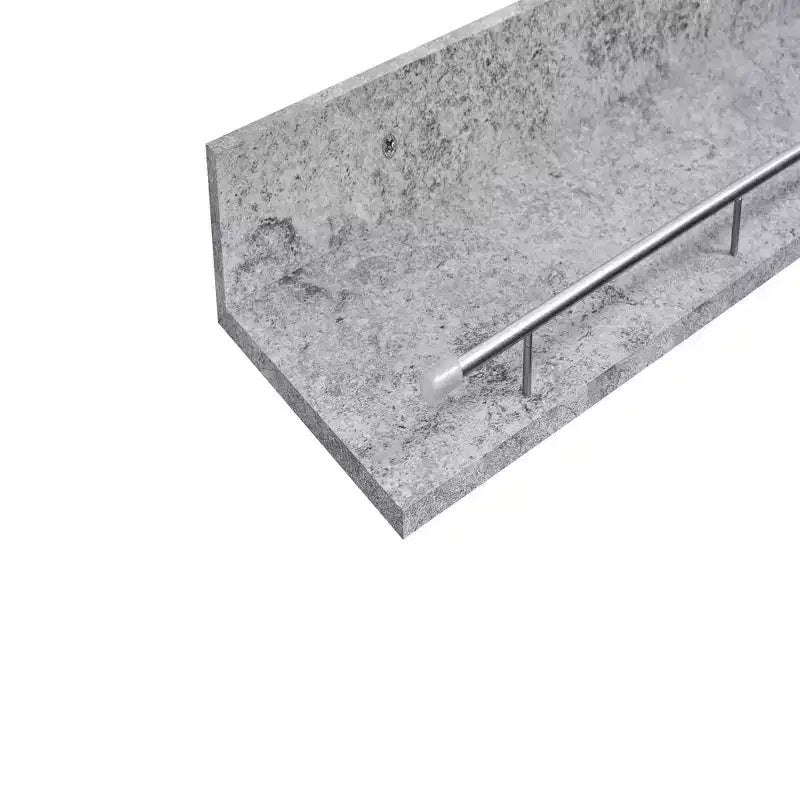 15.7 Grey Floating Shelf C invisible-bracket wood wall mount, perfect bathroom/bedroom/kitchen dcor or book/plant display, easy install.