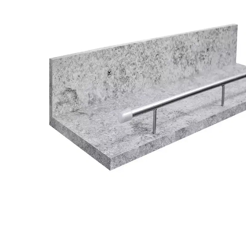 15.7 Grey Floating Shelf C invisible-bracket wood wall mount, perfect bathroom/bedroom/kitchen dcor or book/plant display, easy install.