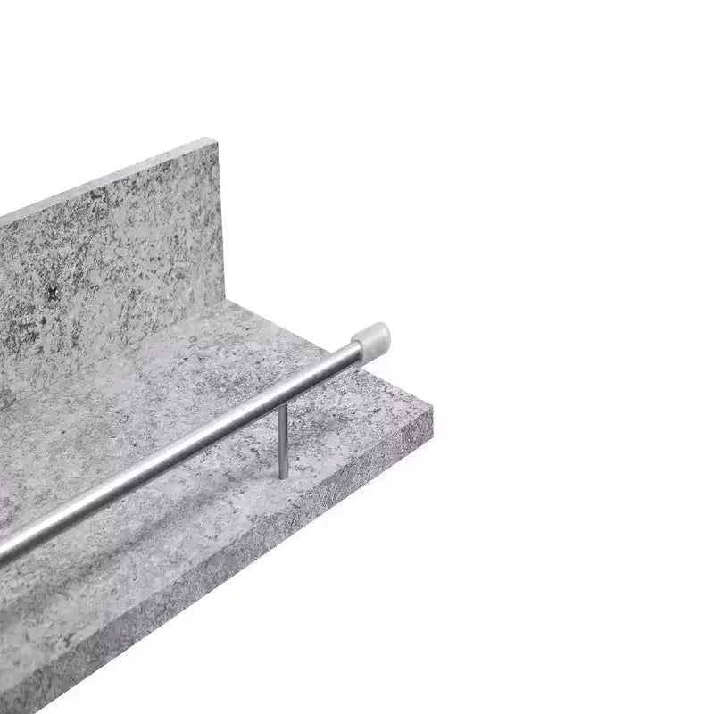 15.7 Grey Floating Shelf C invisible-bracket wood wall mount, perfect bathroom/bedroom/kitchen dcor or book/plant display, easy install.