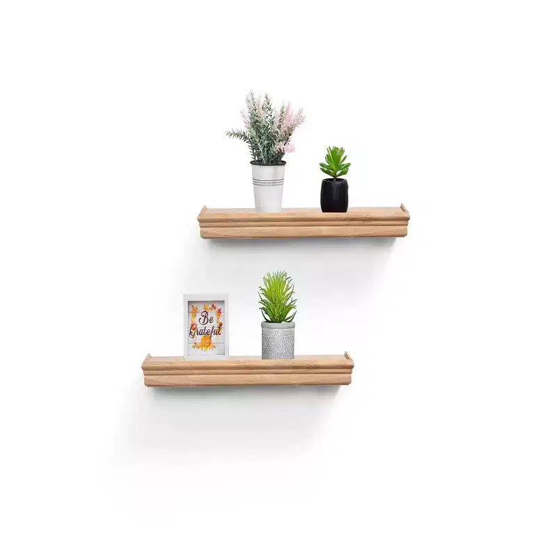 Étagère flottante en érable de 17,9 po avec support invisible, parfaite pour la décoration de salle de bain/chambre/cuisine ou pour l'affichage de livres/plantes, installation facile.