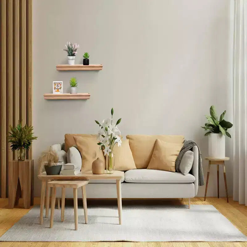 Étagère flottante en érable de 17,9 po avec support invisible, parfaite pour la décoration de salle de bain/chambre/cuisine ou pour l'affichage de livres/plantes, installation facile.