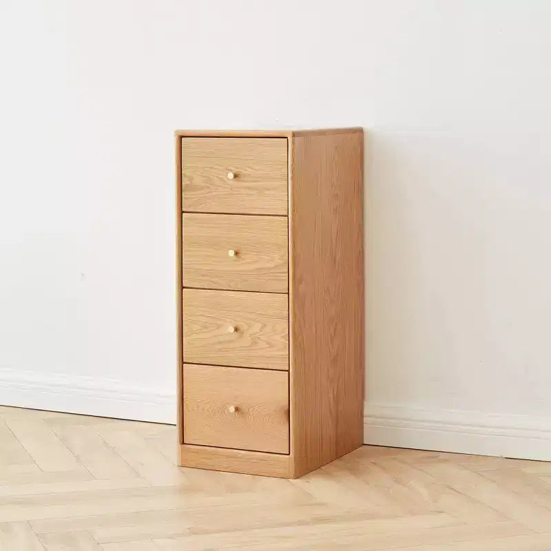 MAYEERTY Solid Oak Chest of Drawers, 3-4 Drawer Storage Cabinet for Bedroom Office Living Room