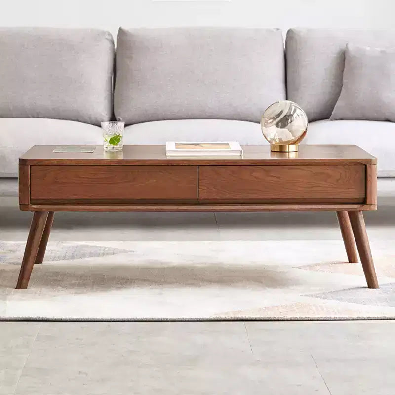 Table basse relevable, table centrale en chêne massif avec rangement caché pour salon ou bureau à domicile, assemblage facile