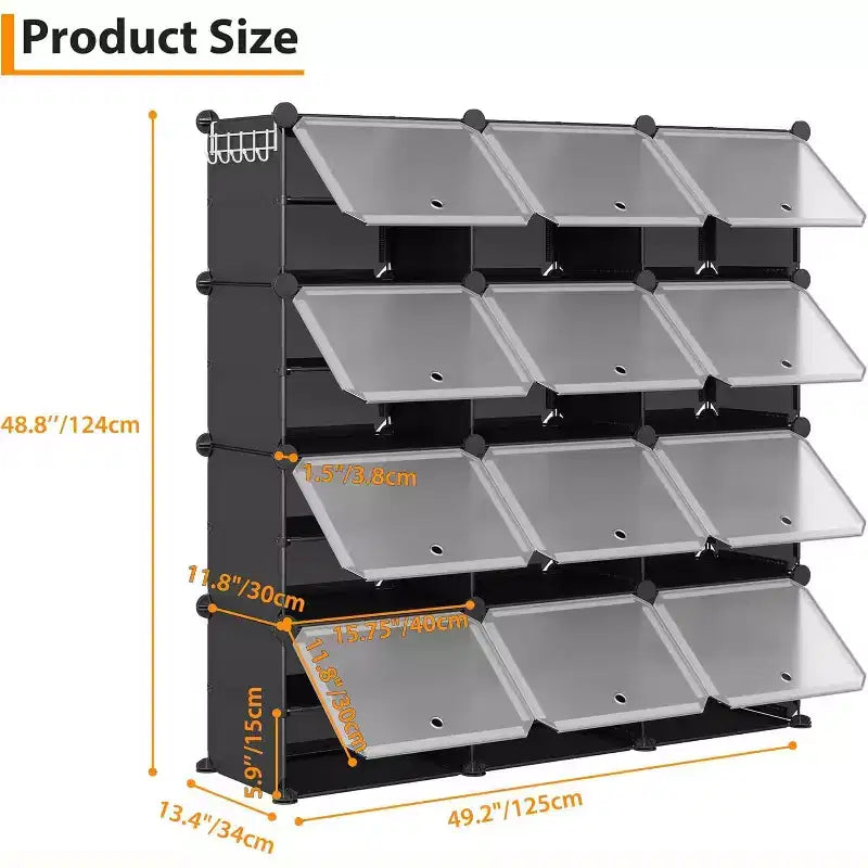 Meuble à chaussures étagère à étages en PVC, 3 colonnes 8 niveaux, meuble de rangement pour chaussures, étagères à chaussures en plastique pour couloir, placard, chambre, entrée, blanc