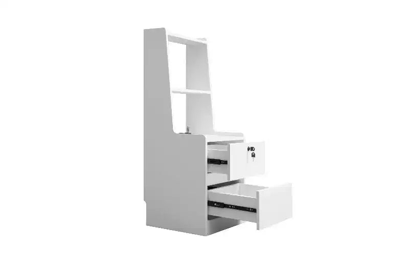 Table de chevet haute avec veilleuse et station de recharge, Table d'appoint avec étagère, Tables de chevet modernes avec meuble de rangement pour chambre à coucher